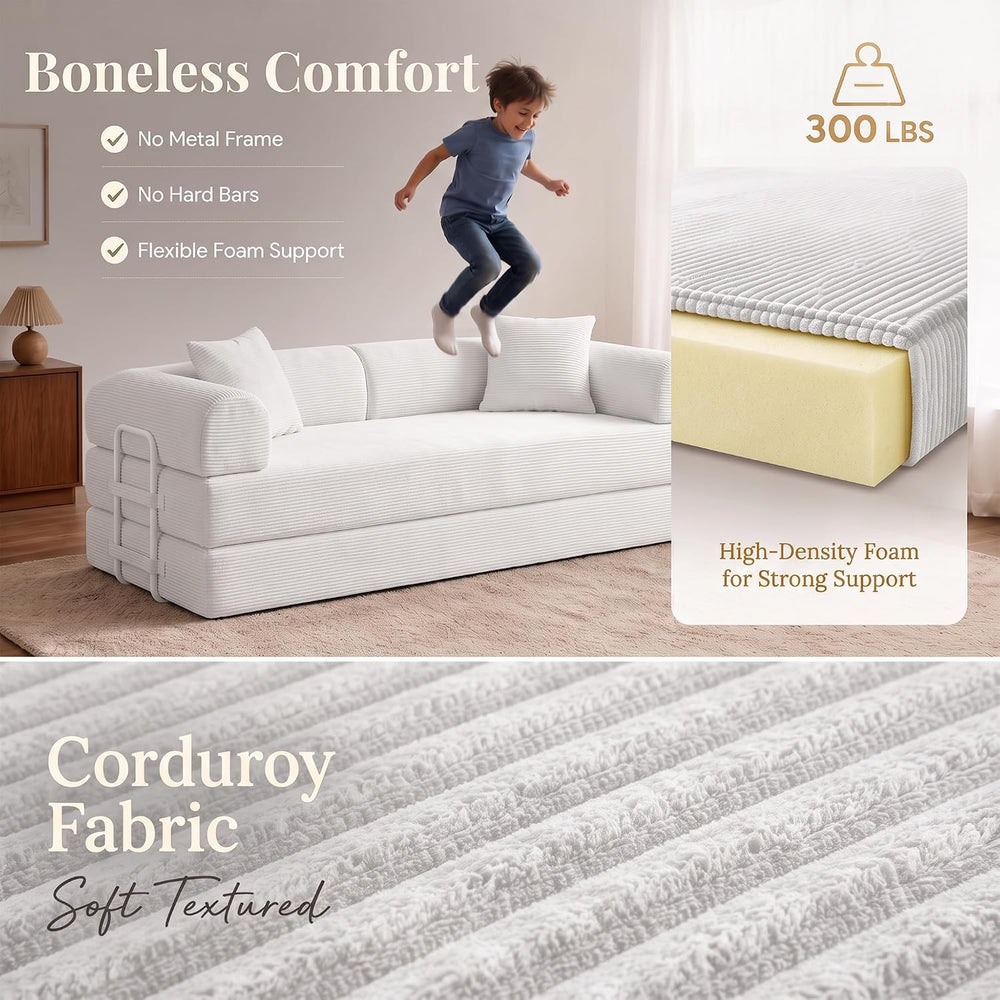 Convertible Sofa Bed Boneless Couch Folding Sofa
