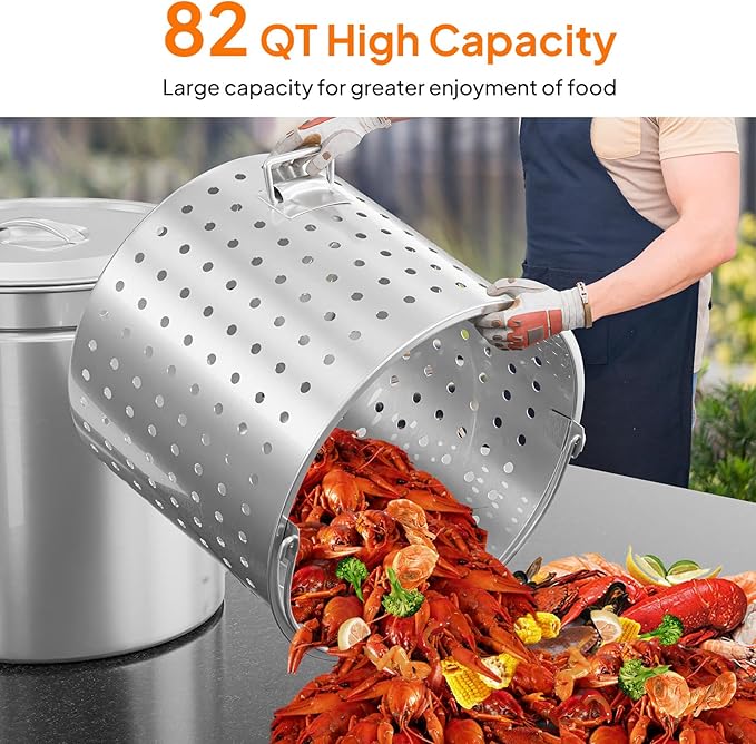 Bonnlo 82QT Stainless Steel Stock Pot