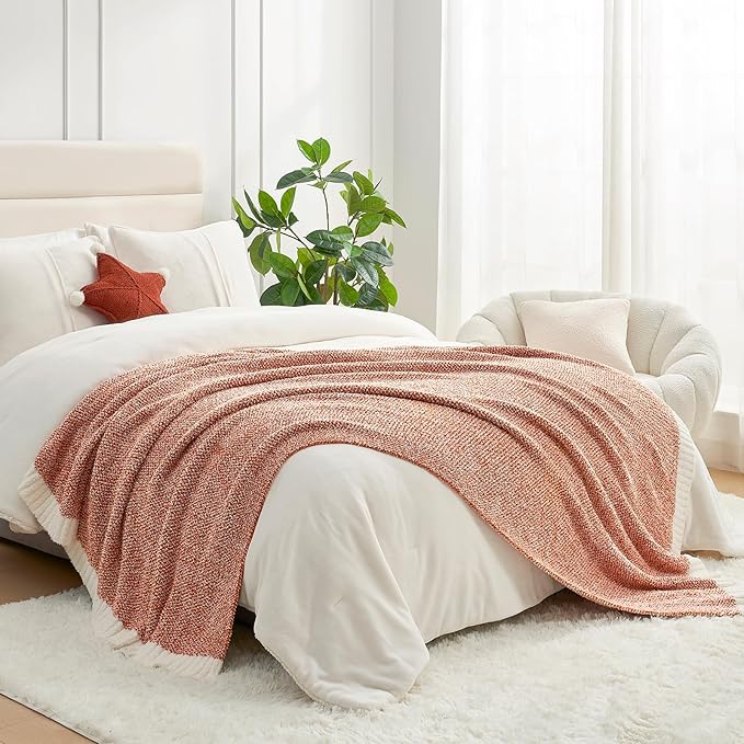 Snuggle Sac Orange Fall Throw Blanket