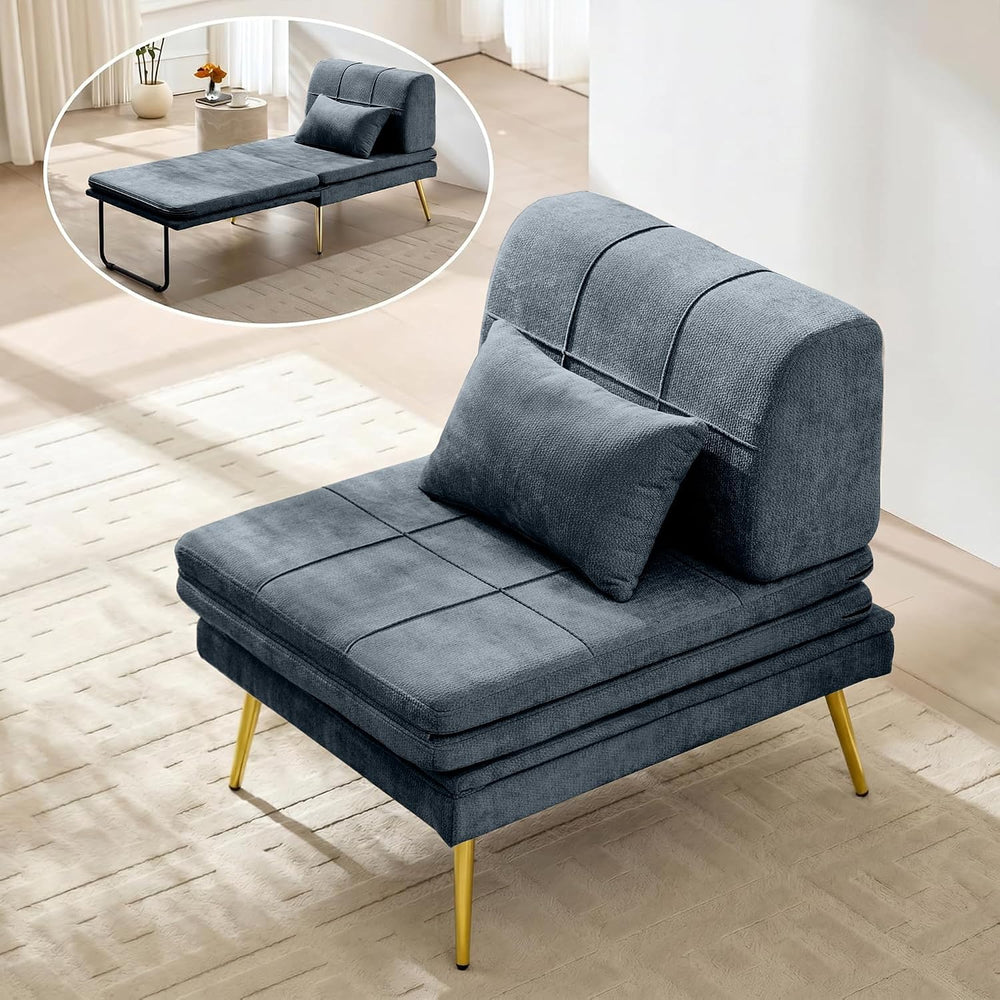 Futon Chair, 3-in-1 Chair Sleeper Bed for Adults with Back Support