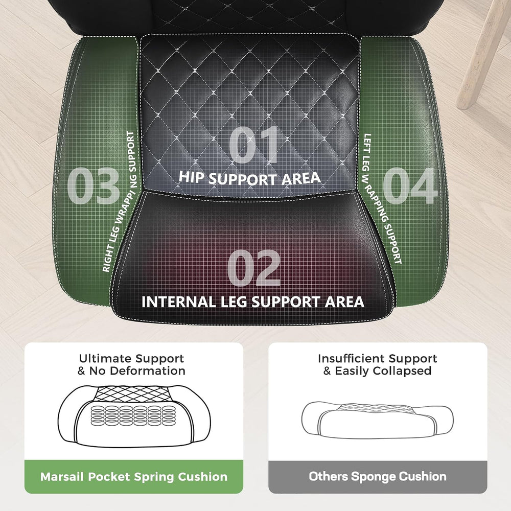 Office Chair, Ergonomic Executive Desk Chair with Lumbar Support for Lower Ba...