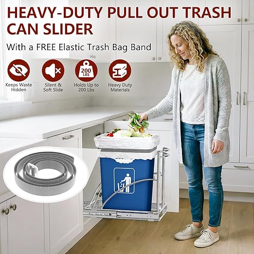 ANASTA Under Sink Trash Can Pull Out Trash Hidden
