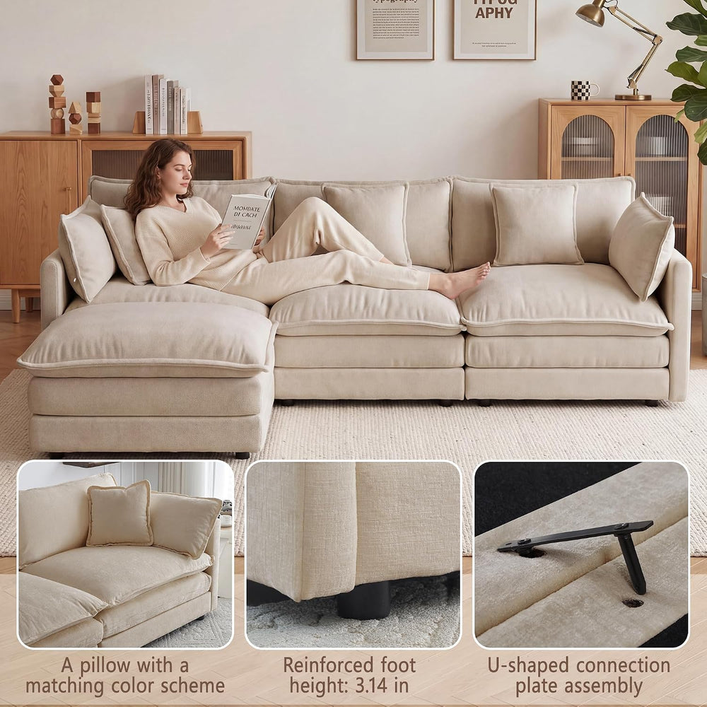 70.8" Loveseat Sofa 2 Seater Cloud Sectional Couch, Small Love Seat