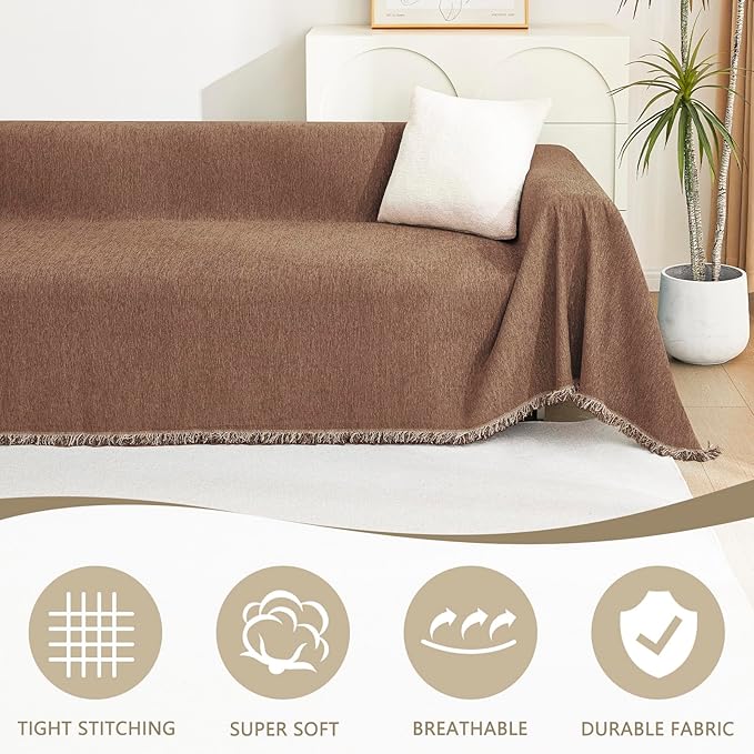 MYSKY HOME Couch Covers for 2 Cushion Couch Sectional Sofa, L Shape Sofa