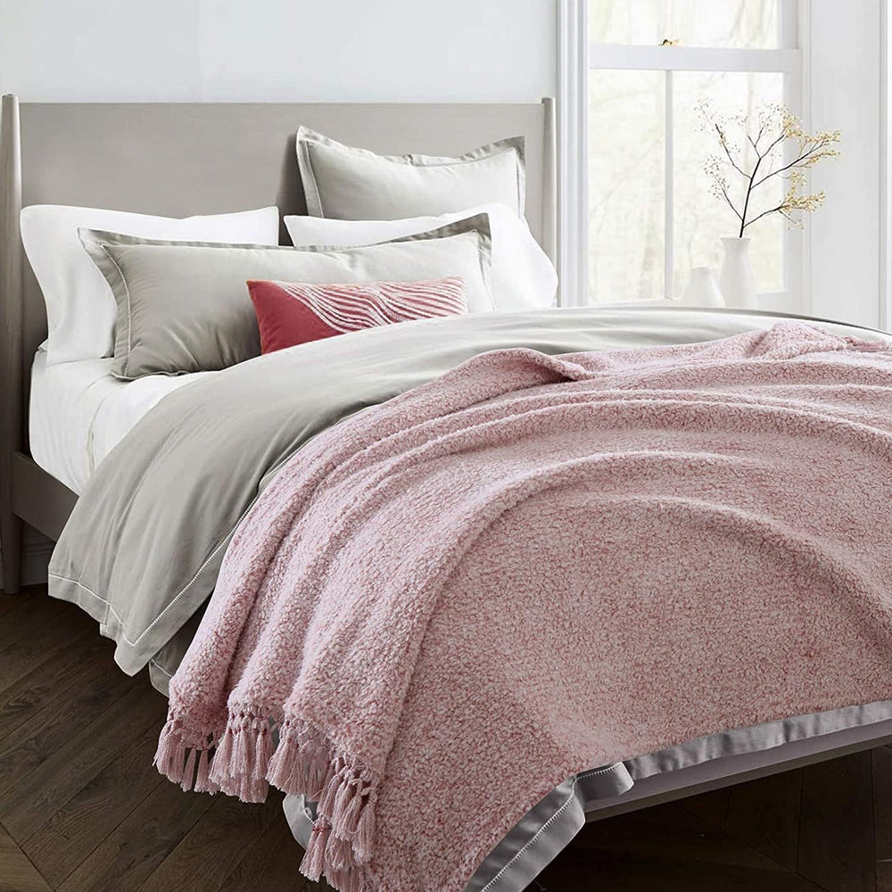Ultra Soft Fleece Sherpa Blanket King Size,Lightweight Cozy Boho Bed Blanket ...