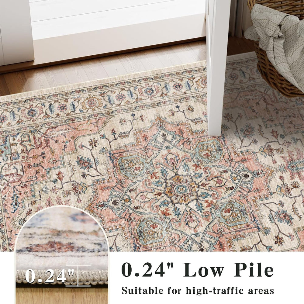 6x9 Area Rug for Living Room Soft Washable Vintage Boho Area Rug