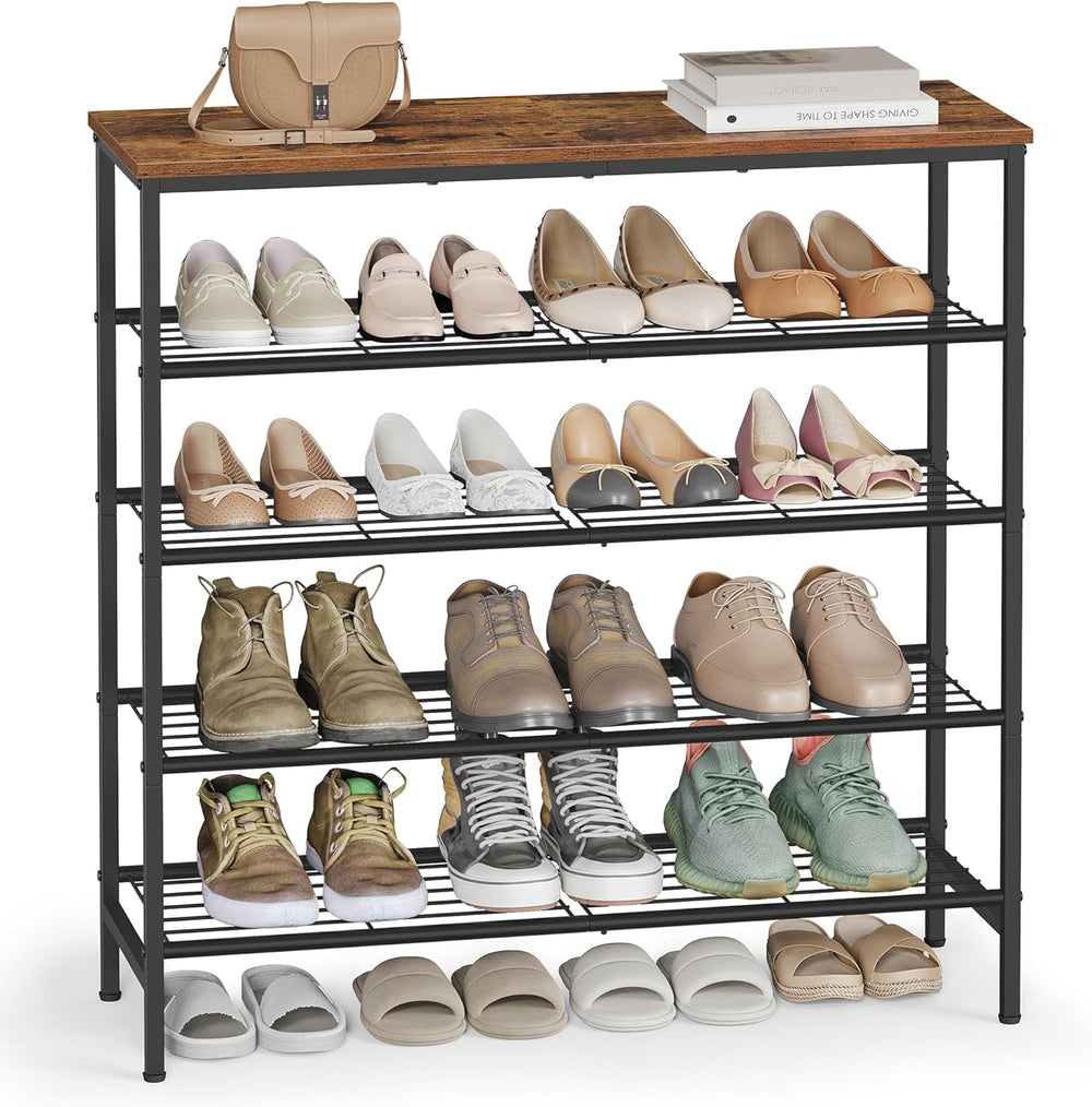 VASAGLE Shoe Rack, Shoe Storage Rack for Closet, Entryway, Living Room, Free ...