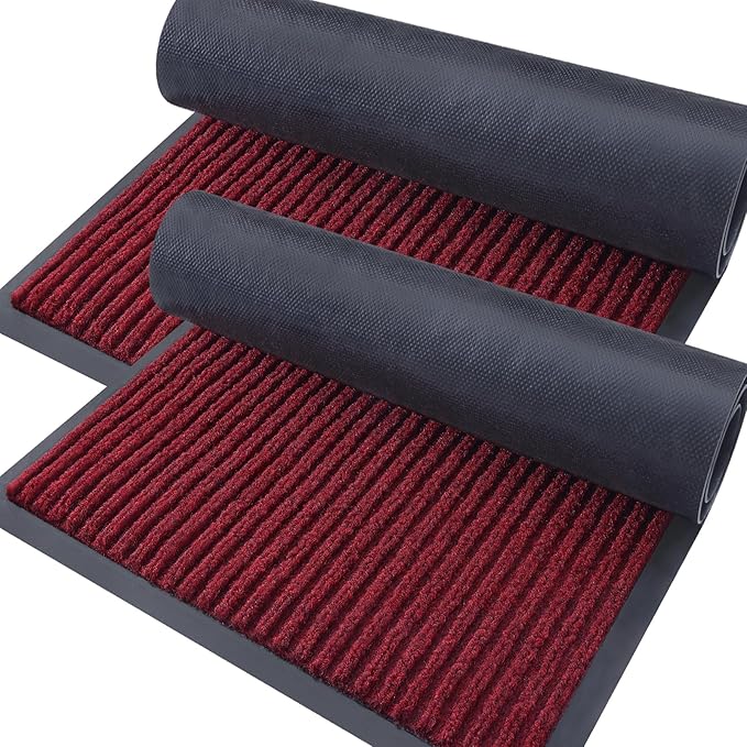 OLANLY Front Door Mat Indoor Outdoor Entrance, Waterproof Heavy Duty Doormat