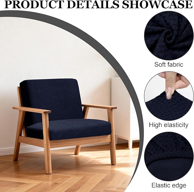 4Pcs Patio Stretch Cushion Covers, Outdoor Sofa Replacement Cover Slipcovers