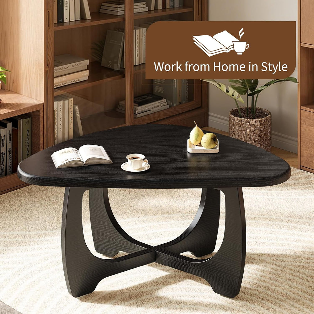 Coffee Table for Living Room, Mid Century Modern Round Coffee Table