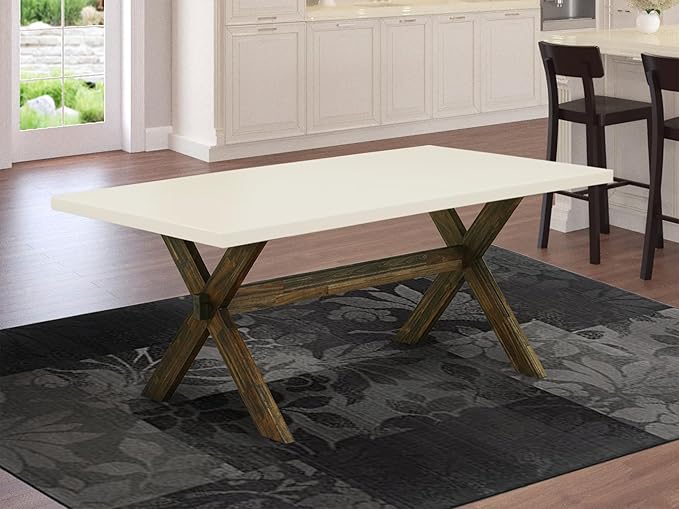 East West Furniture XT727 X-Style Modern Dining Table - a Rectangle Kitchen T...