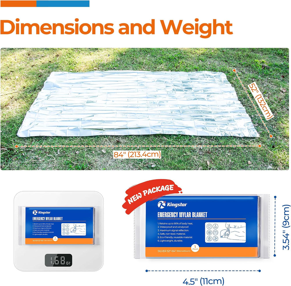 Emergency Blanket for Camping & Survival 30 Packs, 84" L x 52" ...