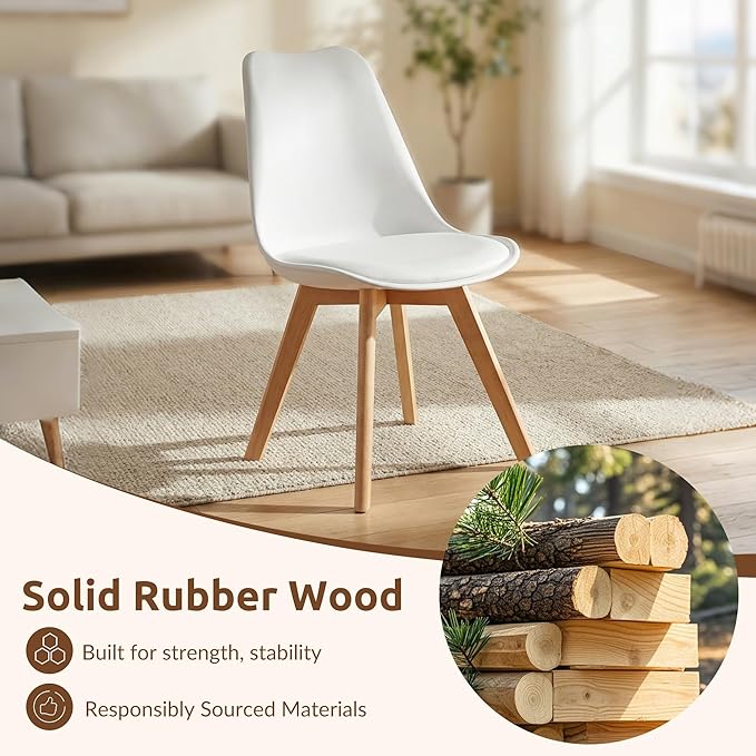 Dining Chairs Set of 8, Modern Upholstered Dining Room Chairs with PU Leather...