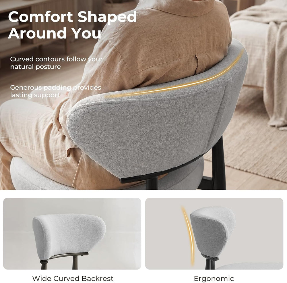 Dining Chairs Set of 4, Modern Upholstered Fabric Dining Chairs