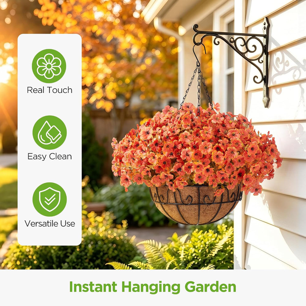 InnoGear Artificial Hanging Flowers for Outdoors Baskets Fall Decor, Orange