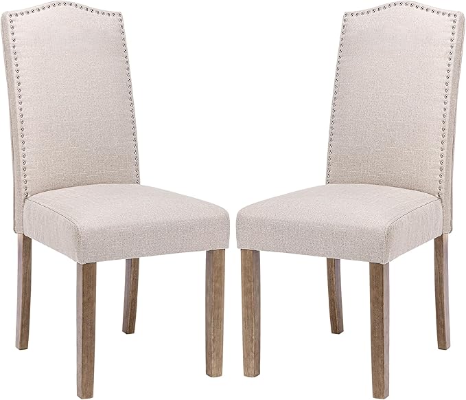 Upholstered Dining Chair Modern Stylish Parsons Kitchen Diner High Back with ...