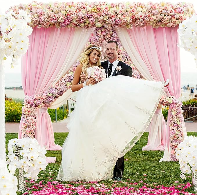10 x 7 Feet Light Pink Backdrop Curtain for Partie, Background Curtains for P...
