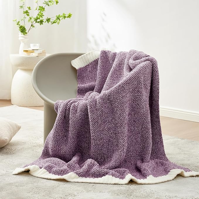Snuggle Sac Buttery Purple Throw Blanket
