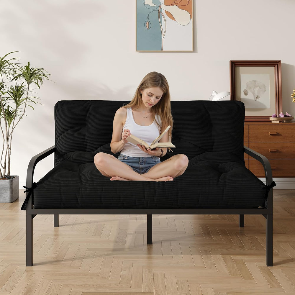 Furnify 6" Futon Mattress Queen Size, Futons Sofa Couch Bed with Straps,...