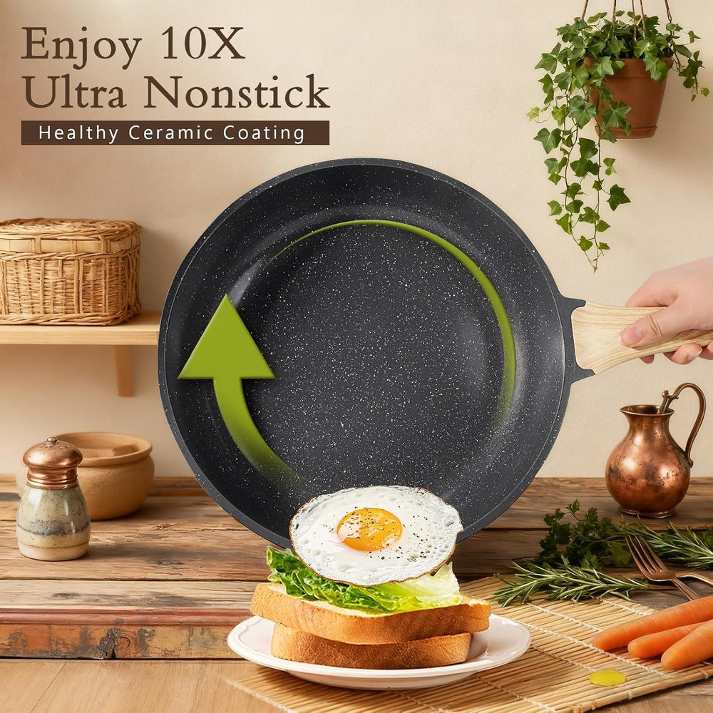 GiPP Ceramic Pots and Pans Set Non Stick - 17 Pcs Nonstick Cookware Set, Non-...