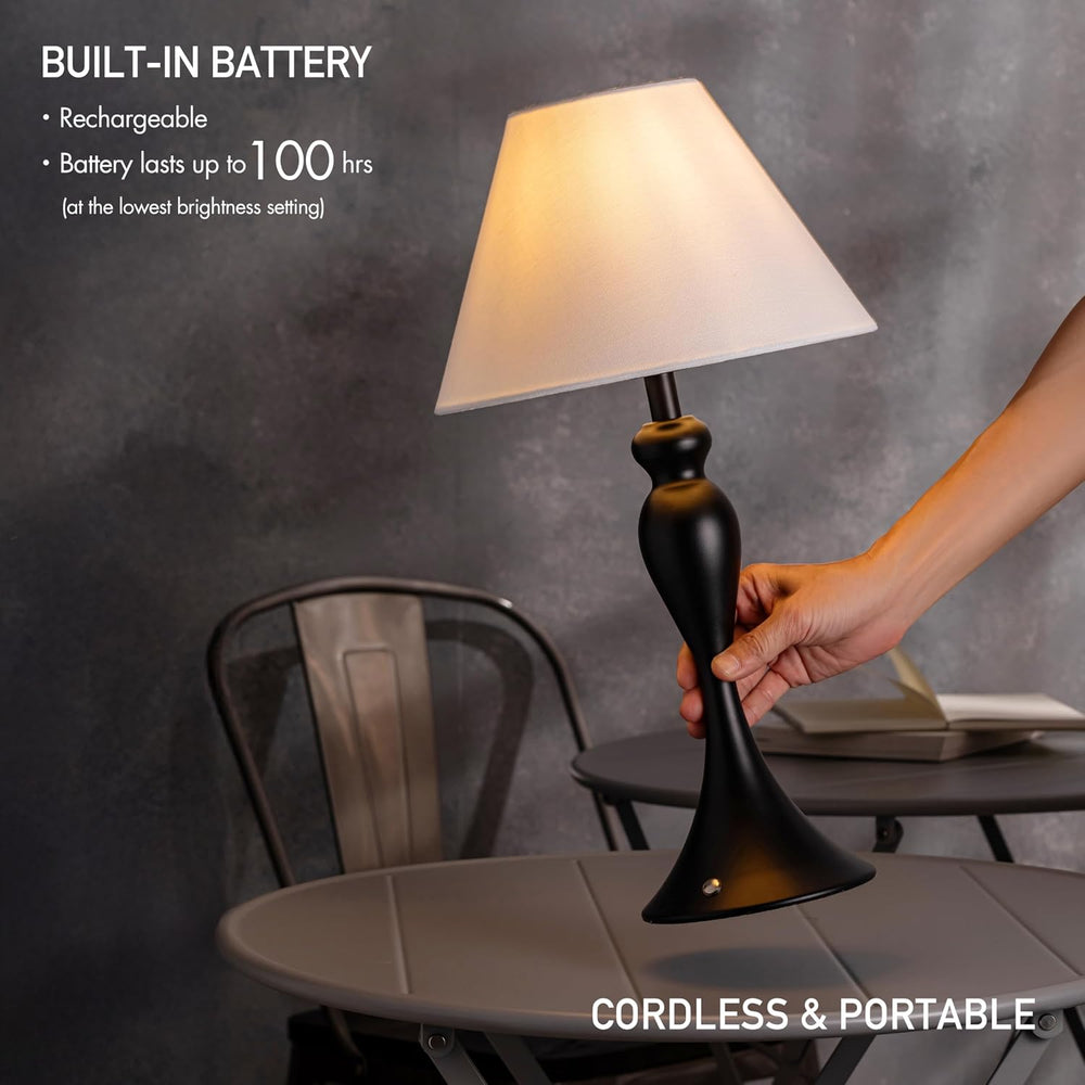 O'Bright Ember Cordless Table Lamp – Rechargeable, Touch Dimmable, Batter...
