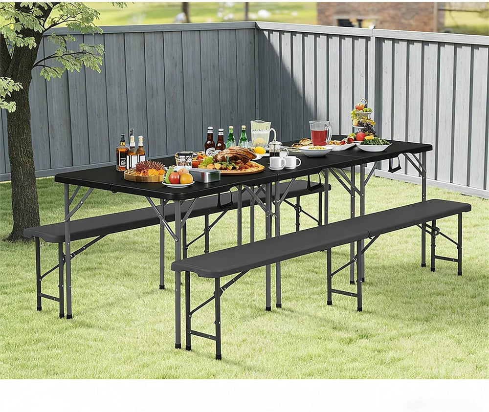 34'' Square Folding Card Table with Built in Handle & Steel Legs ...