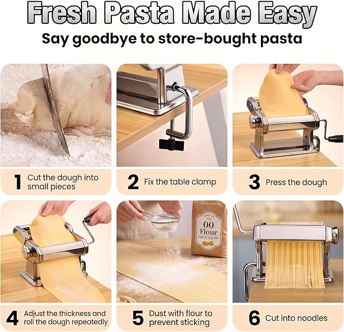 Sailnovo 3 in 1 Pasta Maker Machine