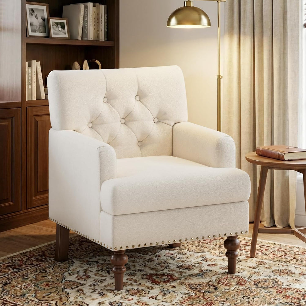 MALOL Modern Accent Chair for Living Room, Comfy Bedroom Reading Armchair, Up...