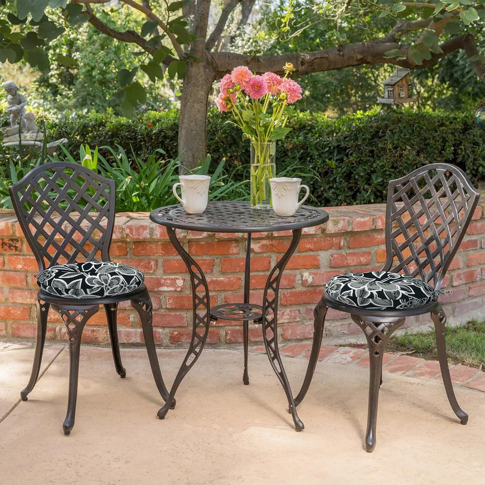 Outdoor Bistro Chair Cushions, Water Repellent Furniture Chair Pads Set of 2,...