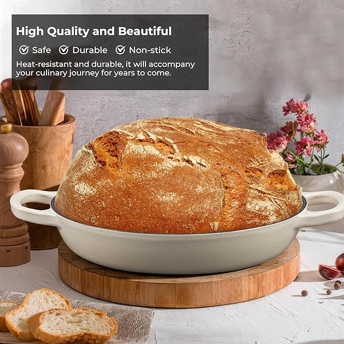 Cast Iron Bread Oven for Sourdough, 6Qt Bread Baking Pan