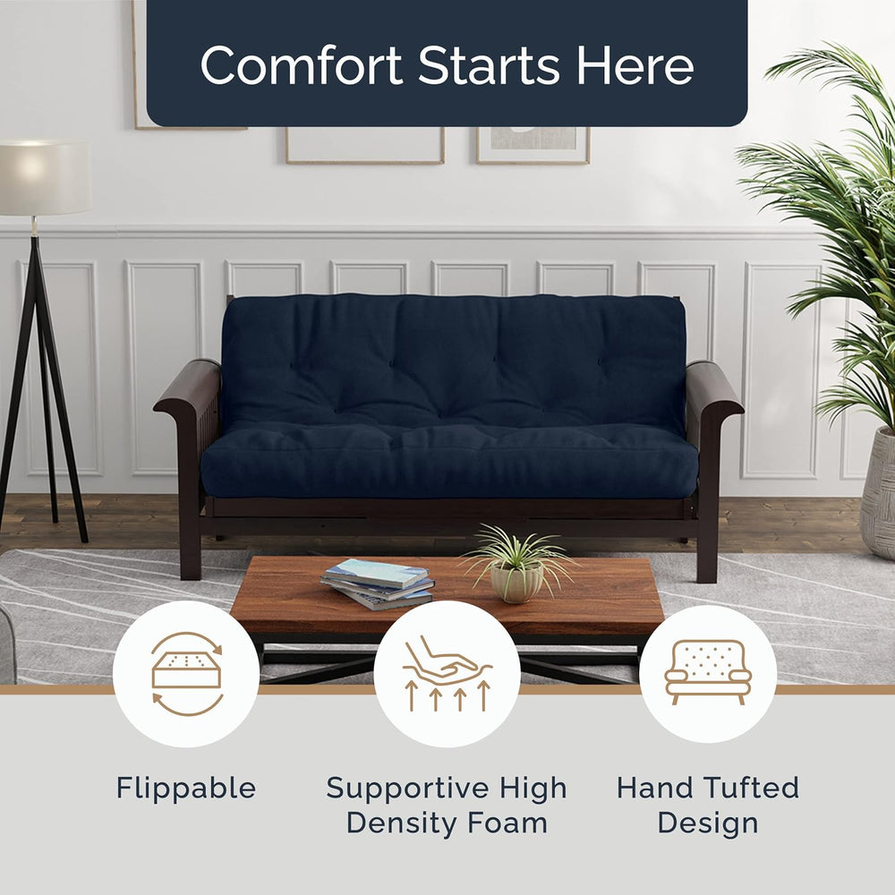 Loosh Home | 10" Full Size Futon Sofa Bed Memory Foam Mattress - USA Mad...