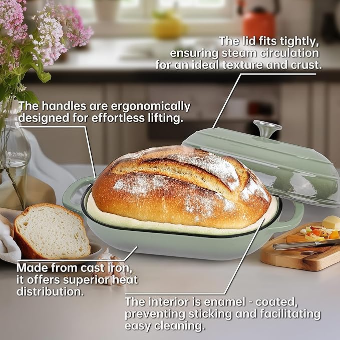 Premium Enameled Cast Iron Dutch Oven