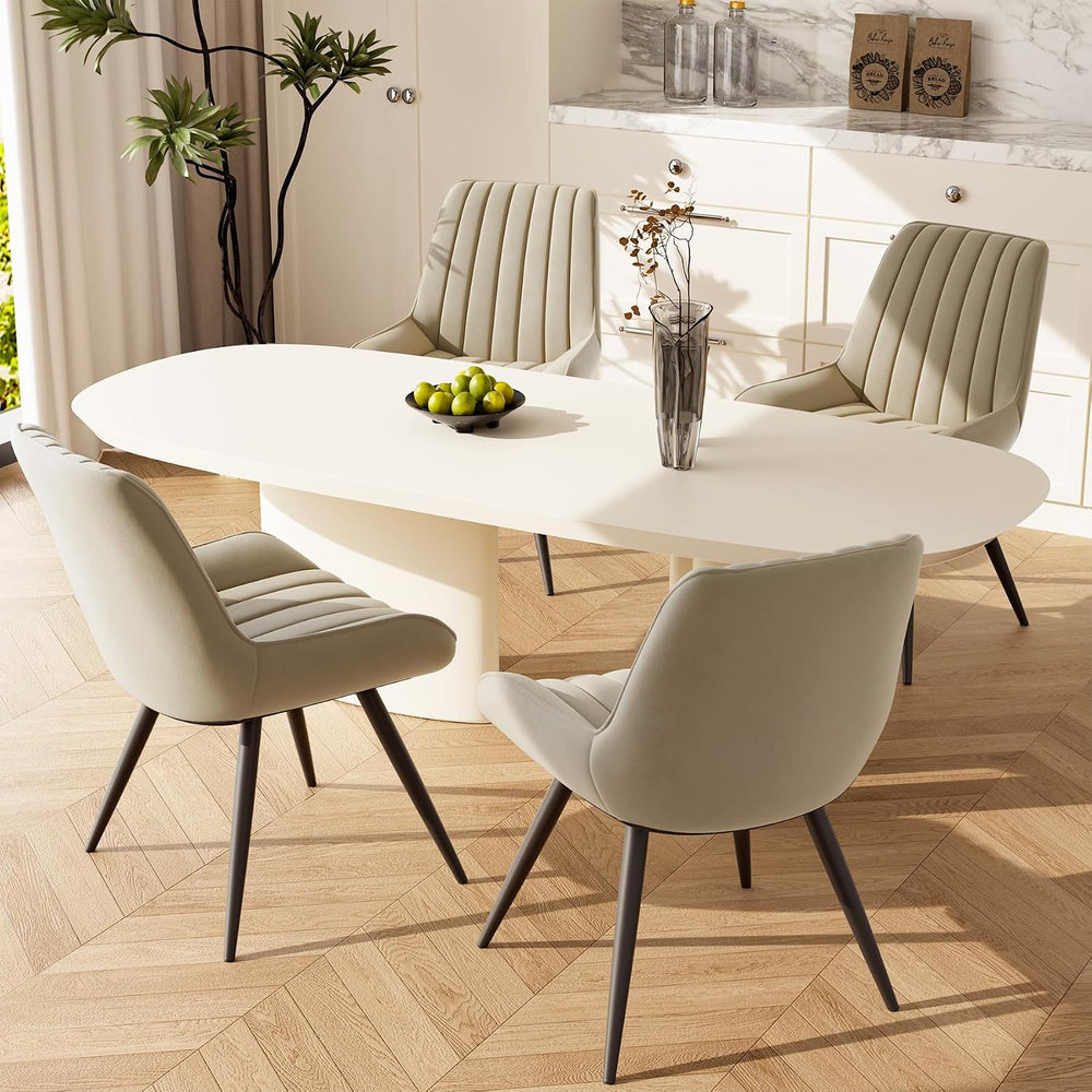 Modern Dining Chairs Set of 4,Upholstered Dining Room Chairs with Thick Cushi...