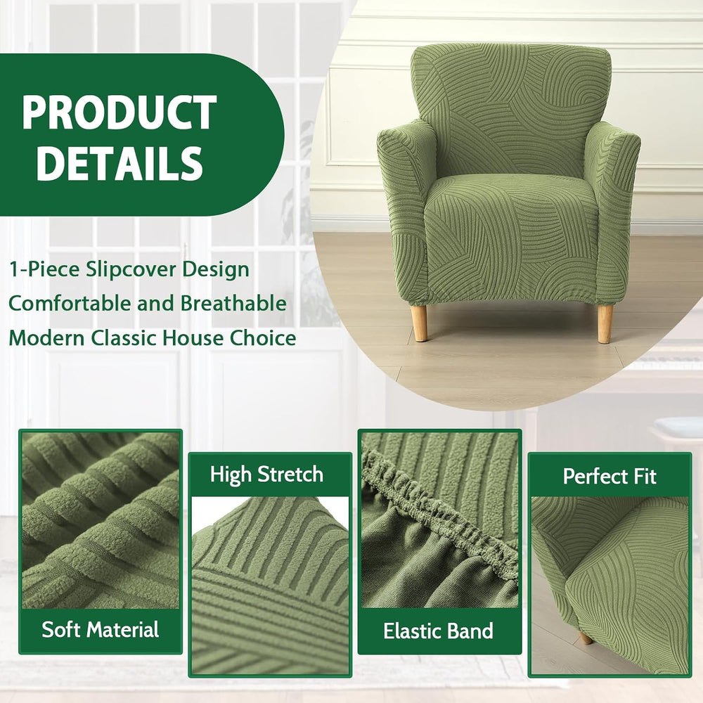 Stretch Chair Covers Armchair Slipcovers for Living Room,OliveGreen