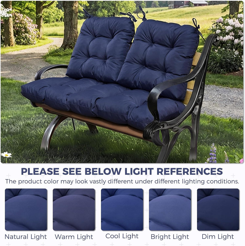 Wicker Chair Cushions of 3 Pieces, Waterproof Cushions for Patio Furniture, T...