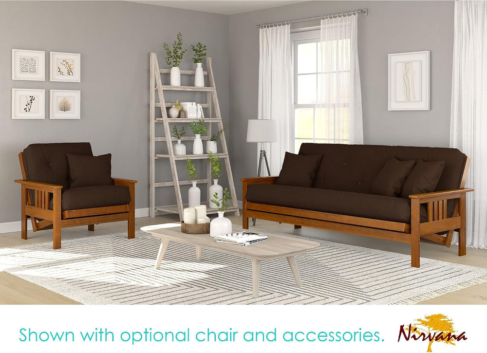 Nirvana Futons Stanford Futon Set - Full Size, Frame, 8" Mattress, Micro...