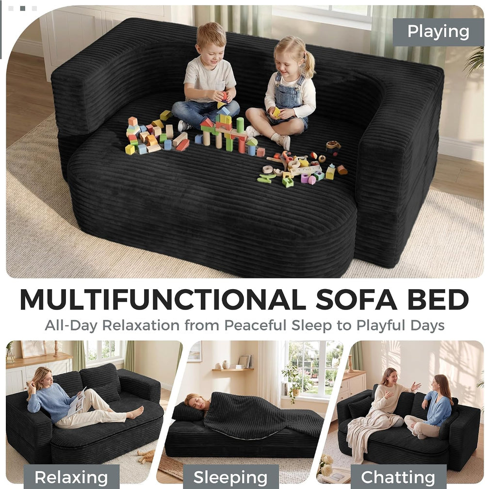 75" Boneless Couch Bed,Fold Up Sleeper Sofa for Adults