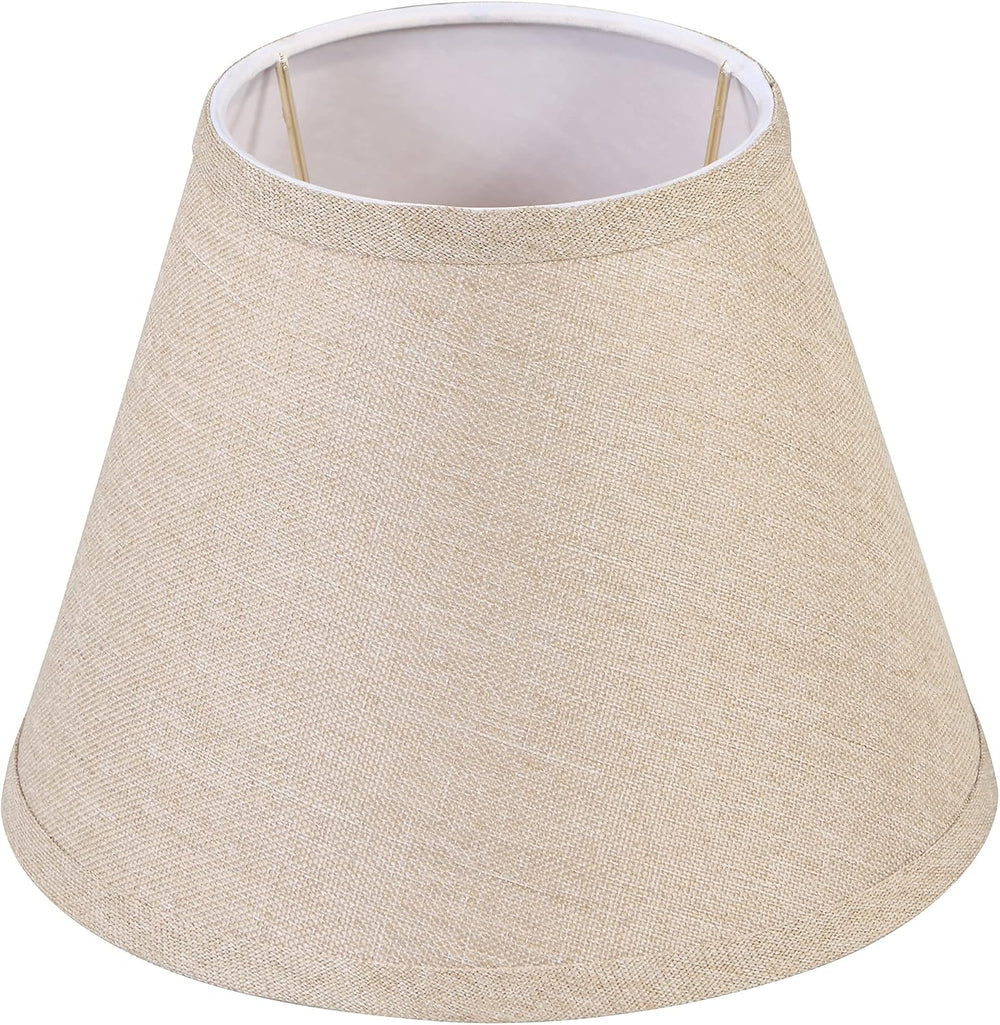 Aspen Creative 56028, Empire Uno Lamp Shade in Medium Brown Burlap Textured F...