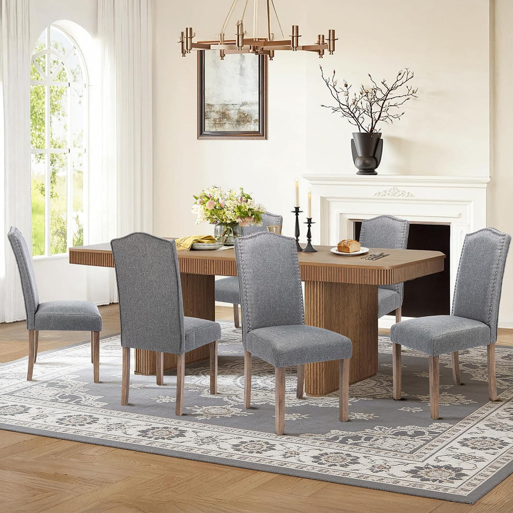 Upholstered Dining Chair Modern Stylish Parsons Kitchen Diner High Back with ...