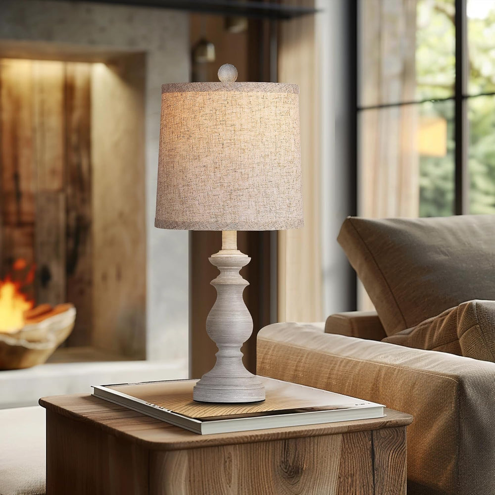 PARTPHONER Traditional Table Lamp Set of 2, Rustic Farmhouse Table Lamps for ...