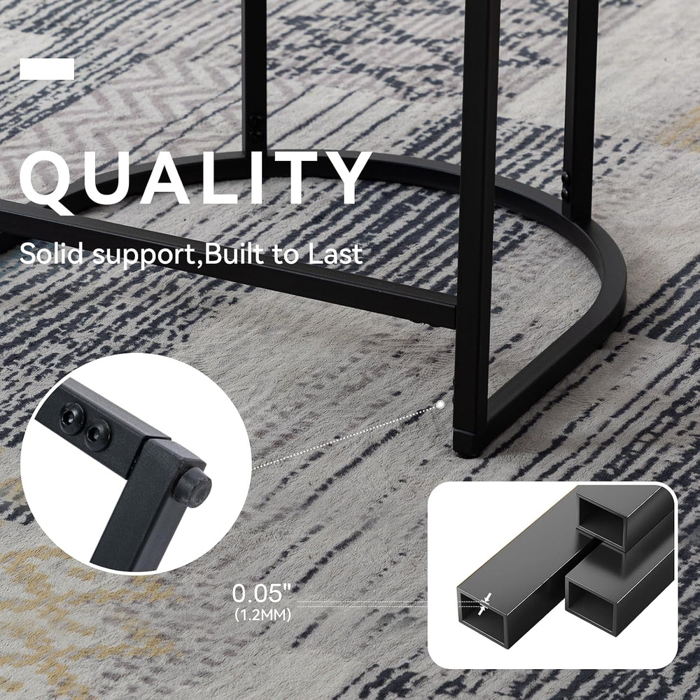 RIVOVA PU Leather Bar Stools Set of 3, Modern Upholstered Counter Height Bar ...