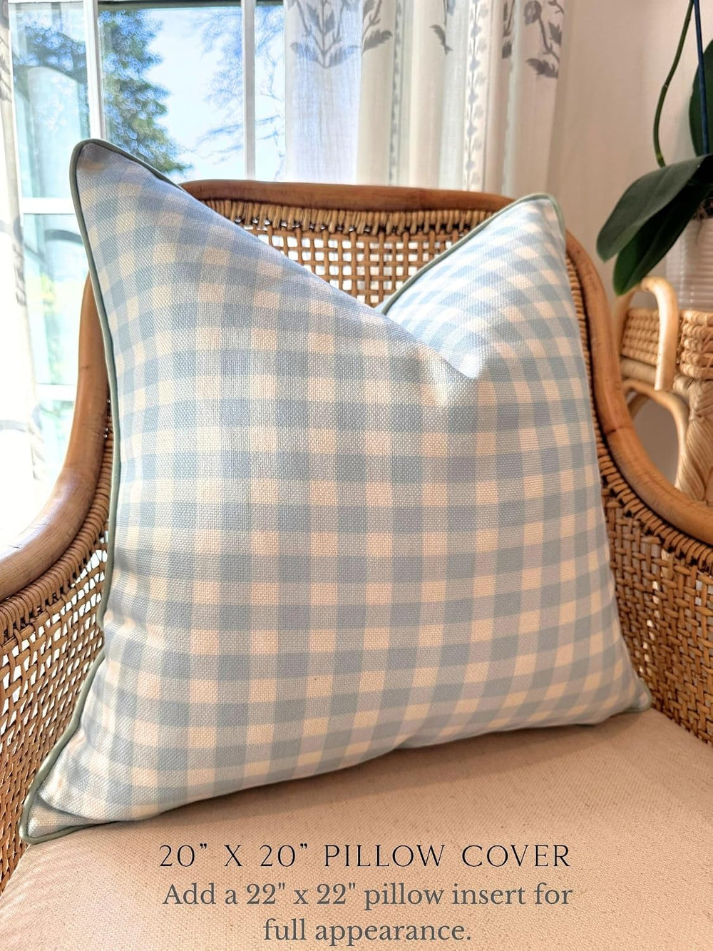 Jillien Harbor “The Charlie” Decorative Pillow Cover – Blue and White Accent ...