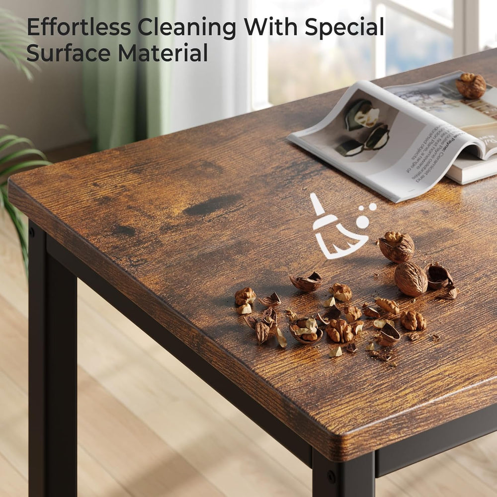 Tatub Dining Table Set for 4, 3-Piece Kitchen Table with 2 Benches, Space-Sav...
