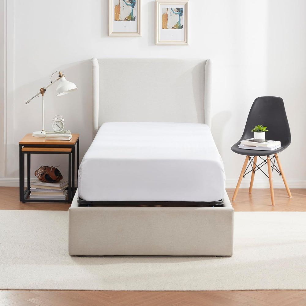 Nestl Foldable Twin XL Bed Frame, Platform Bed, Steel, Easy Tool Free Assembl...