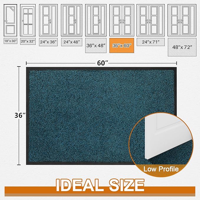 Mibao Front Door Mat, Dirt Trapper Welcome Mat