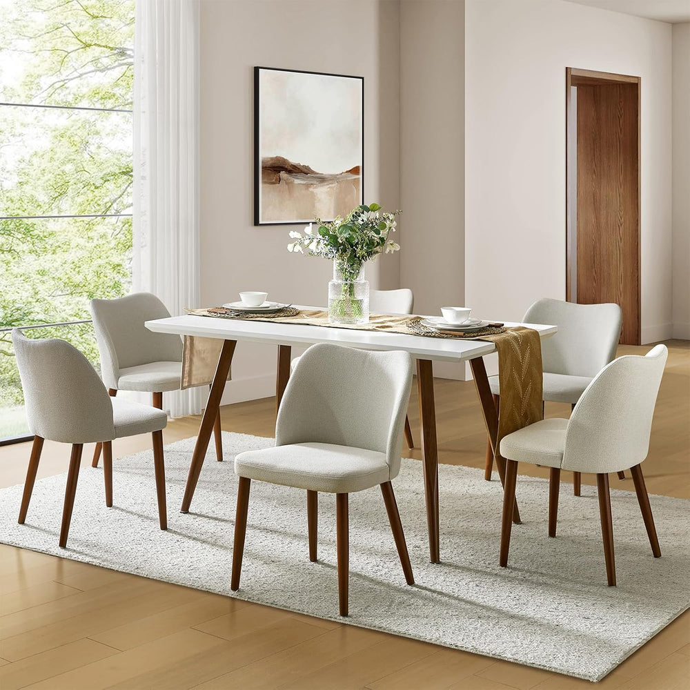 Dining Chairs Set of 6, Upholstered Kitchen Dining Room Chair Set Morden Acce...
