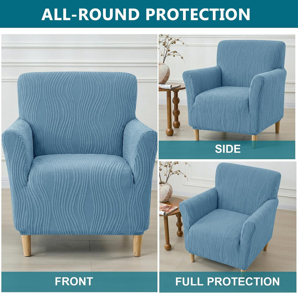 KRFOONN Chair Covers with Arms Armchair Slipcover for Living Room,2PCS, T12