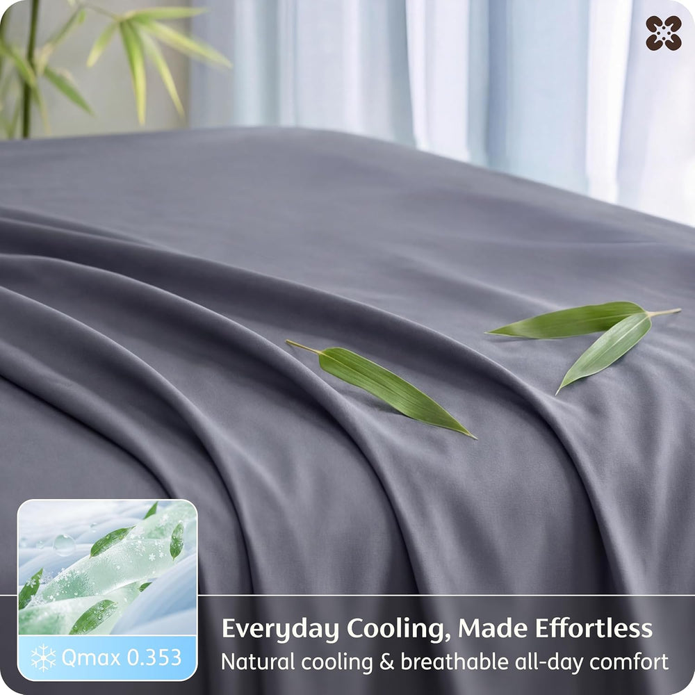 Bedsure Queen Sheet Set, Cooling Sheets for Queen Size Bed Set, Rayon Derived...