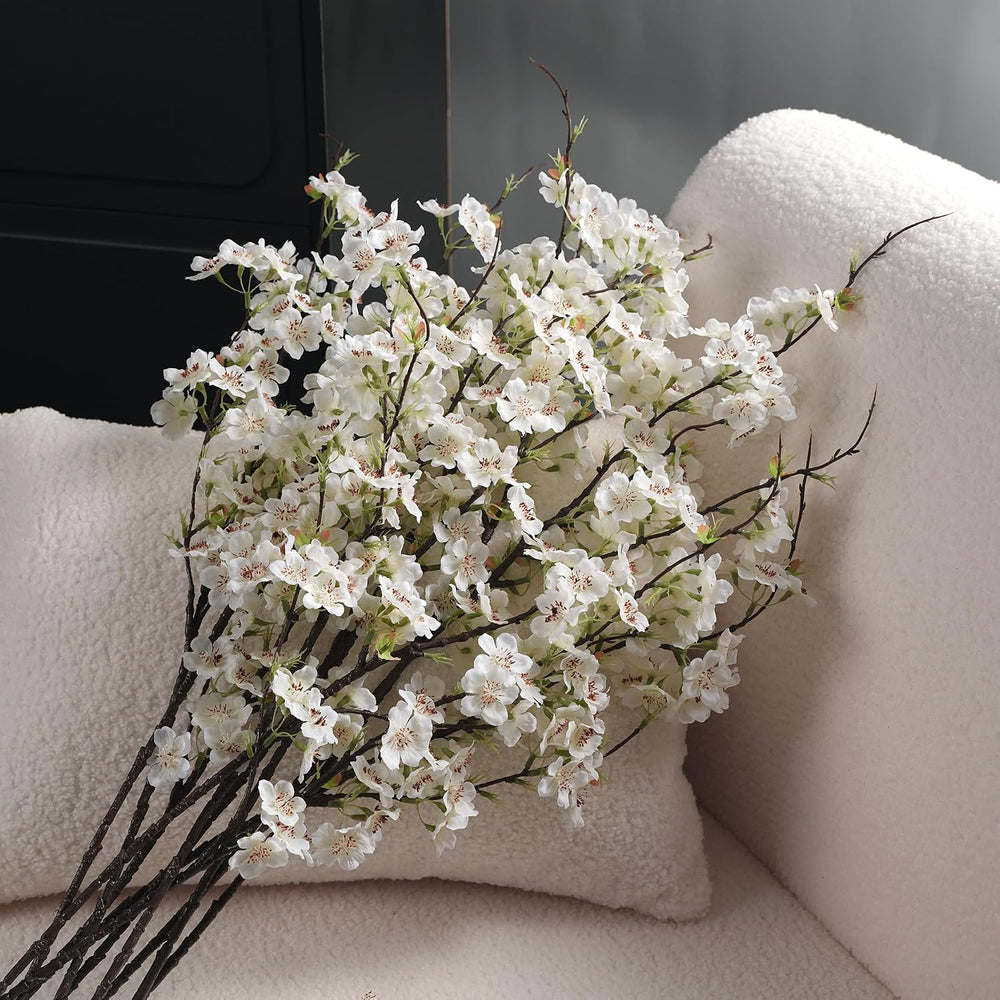 Artificial Cherry Blossom Branches 27.6In Silk Cherry Blossom Branches 8PCS L...