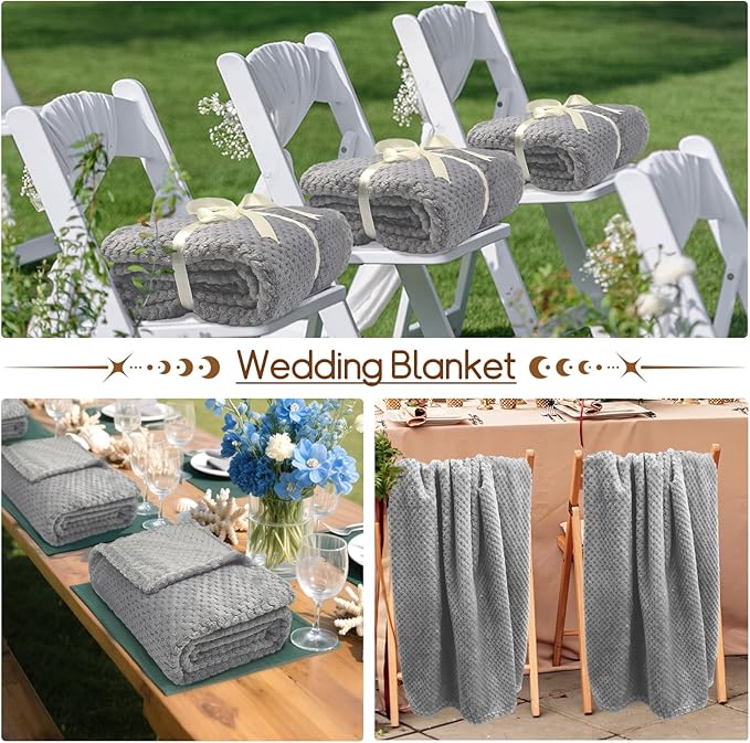 4 Pack Fleece Throw Blankets 50x60 Inches